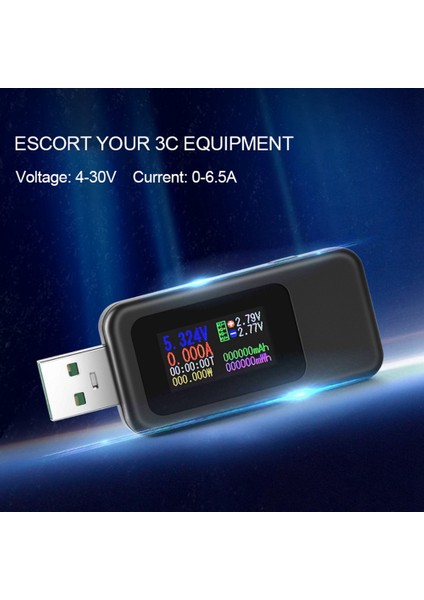 USB Test Cihazı USB Güç Ölçer 4-30V 0-5.1A IPS Renkli Voltmetre Ampermetre (Yurt Dışından) fiyatları