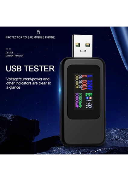 USB Test Cihazı USB Güç Ölçer 4-30V 0-5.1A IPS Renkli Voltmetre Ampermetre (Yurt Dışından) modelleri
