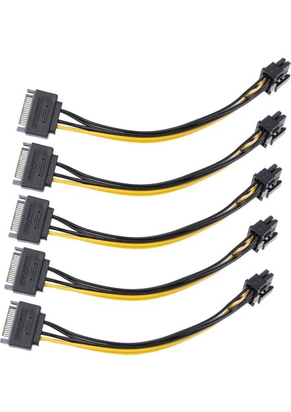 15-Pin Sata Erkek - 8-Pin (6+2) Pci-E Güç Kablosu 15CM Sata Kablosu (Yurt Dışından) modelleri