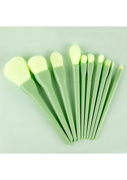 Makyaj Fırçaları 10 Parça Yeşil Set (Yurt Dışından)