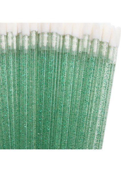 200PCS Parıltılı Kristal Dudak Fırçası, Tek Kullanımlık Aplikatörler (Yeşil) (Yurt Dışından)
