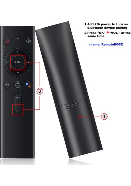 Kablosuz Bluetooth Sesli Uzaktan Kumanda Hava Faresi (Yurt Dışından)