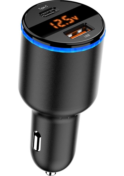 Pd+Qc3.0 Çift Hızlı Şarj Aleti 12V-24V Araç Modelleri Için LED Ekran, Siyah (Yurt Dışından)