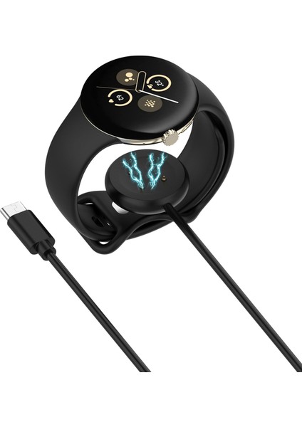 Google Watch 2 Şarj Cihazı Için Google Pixel Watch2 Şarj Kablosu, Siyah A (Yurt Dışından)