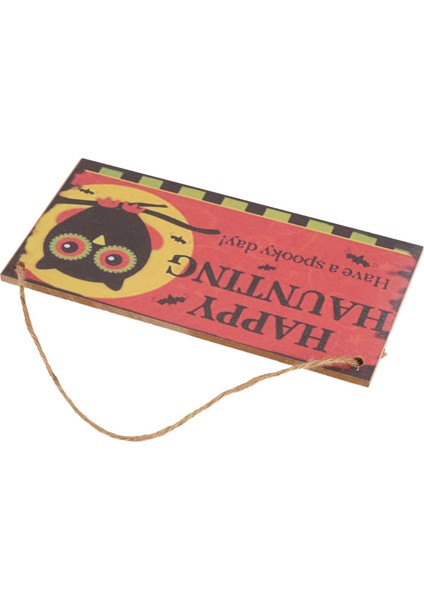 Cadılar Bayramı Duvar Tabelaları Kapı Dekoru Baykuş Asılı Pano Kapı Dekoru (Kırmızı) (Yurt Dışından) fırsatları