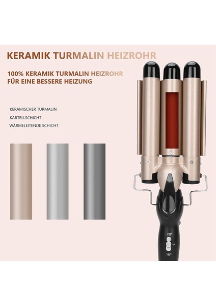 Taşınabilir 3 Varil Saç Maşası Sihirli Değnek Saç Maşası Ab Tak (Yurt Dışından) fırsatları