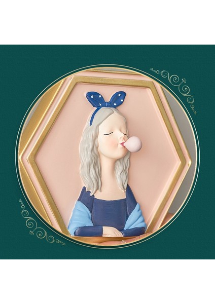 Iskandinav Ev Dekorasyon Kanca Yaratıcı 3D Kabarcık Kız Duvar Asılı B (Yurt Dışından) modelleri