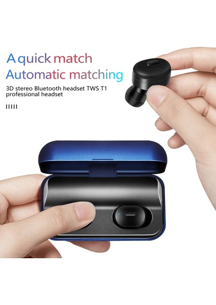 3D Bluetooth Kulaklık Tws T1 Pro Eller Serbest Su Geçirmez Şarj Kutusu (Yurt Dışından) modelleri