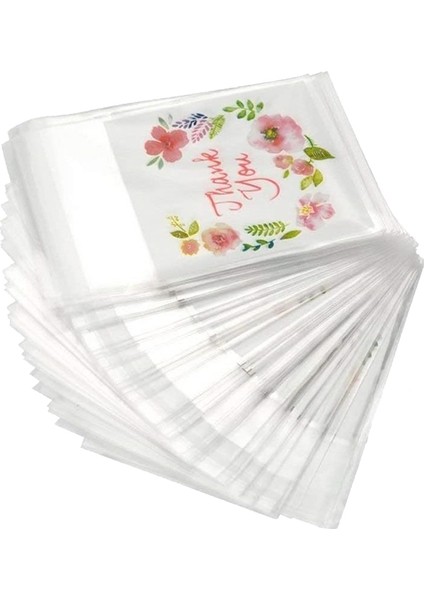400 Adet Size Plastik Torbalar Pembe Çiçek Kendine Hediyelik Favor Çantalar (Yurt Dışından)