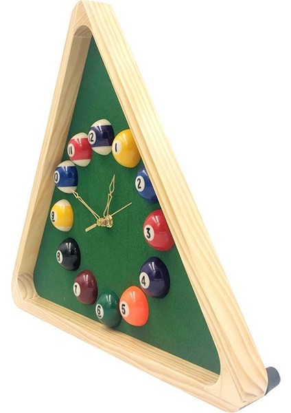 Masif Ahşap Çerçeve Duvar Saati ile 13 Inç Bilardo Kuvars Saat (Yurt Dışından)