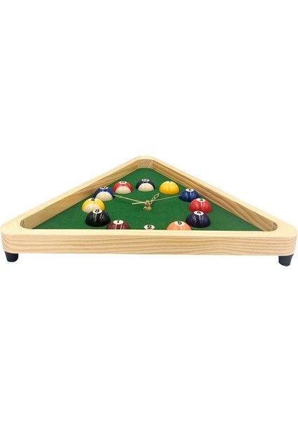 Masif Ahşap Çerçeve Duvar Saati ile 13 Inç Bilardo Kuvars Saat (Yurt Dışından)