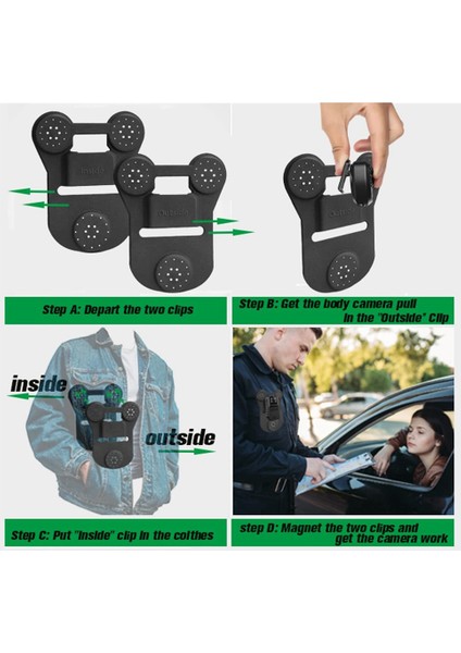 BK01 Vücut Kamerası Güçlü Emişli Mıknatıslı Montaj Tutacağı Giysilere Yapışkan (Yurt Dışından) indirimleri