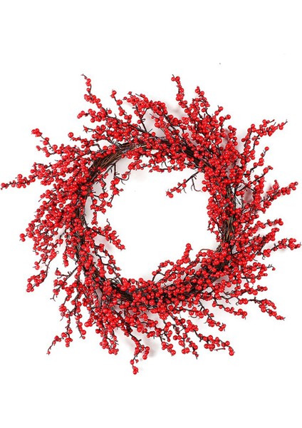 Kapı Asılı Süslemeler Sahte Noel Kırmızı Meyve Çelengi Asılı (Yurt Dışından)