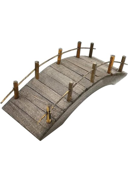 1/12 Dollhouse Minyatürleri Ahşap Kemerli Köprü Korkuluklu Oyuncak (Yurt Dışından)