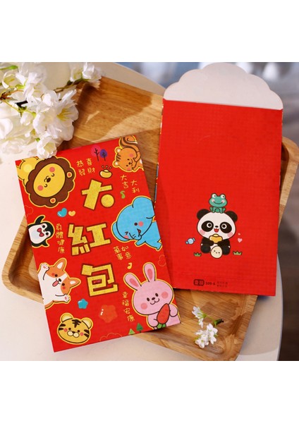 10 Adet Çin Kırmızı Zarf, Kaplan Yılı Hong Bao Lucky, F (Yurt Dışından)