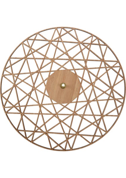 Poligonal Modern Geometrik Ahşap Duvar Saati Örümcek Ağı Oturma Odası Saati (Yurt Dışından)