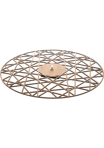 Poligonal Modern Geometrik Ahşap Duvar Saati Örümcek Ağı Oturma Odası Saati (Yurt Dışından)