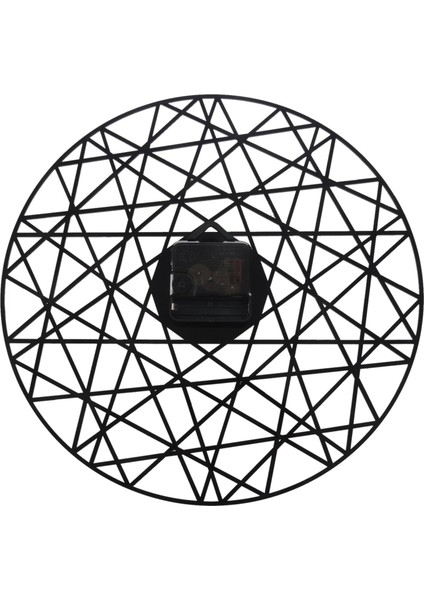 Poligonal Modern Geometrik Ahşap Duvar Saati Örümcek Ağı Oturma Odası Saati (Yurt Dışından)