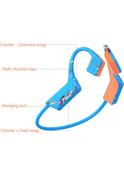 Çocuklar Için Kemik Iletimli E-08 Bluetooth 5.0 Kulaklık Öğrenci Mavi (Yurt Dışından) indirimleri