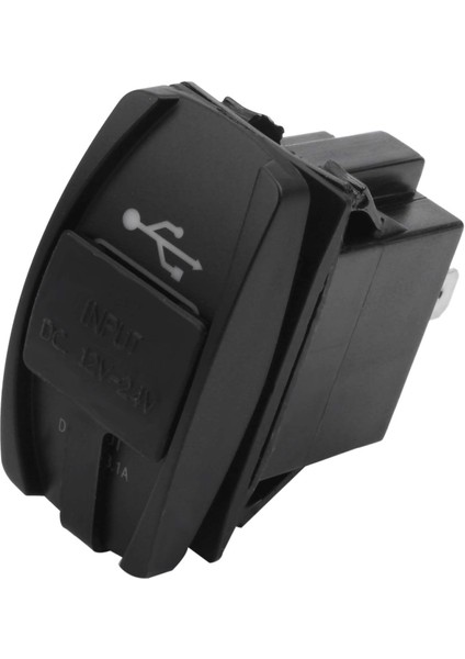 12V 24V Araba Oto LED Çift USB Şarj Cihazı - Çıkış Beyaz (Yurt Dışından)