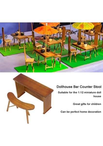 1/12 Ölçekli Bebek Evi Minyatür Bar Sandalyesi Bebek Evi Mobilya Modeli (Yurt Dışından) modelleri