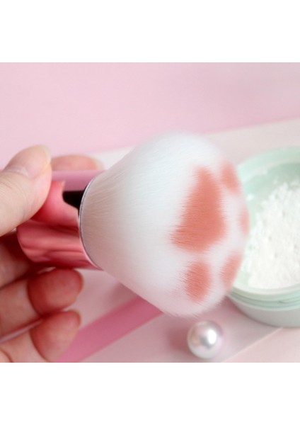1 Pembe Tek Tabanlı Makyaj Fırçası, Pudra Fırçalamada Kullanılabilir (Yurt Dışından)
