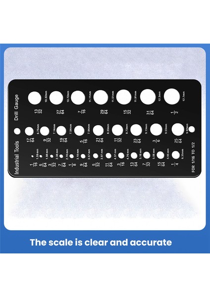 Matkap Ölçer 1/16 Ila 1/2 Inç 29 Delik Matkap Ucu Ölçer Ölçme Aletleri (Yurt Dışından)