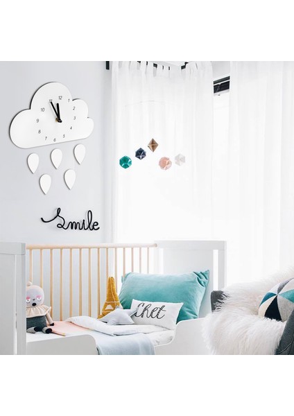 Iskandinav Tarzı Kreş Ahşap Bulut Su Damlacıkları Saat Duvar Asılı (Yurt Dışından) modelleri