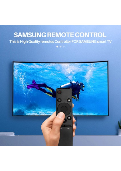 Samsung LED 3D Smart Player Siyah 433MHZ Için 4x Tv Uzaktan Kumandası (Yurt Dışından)