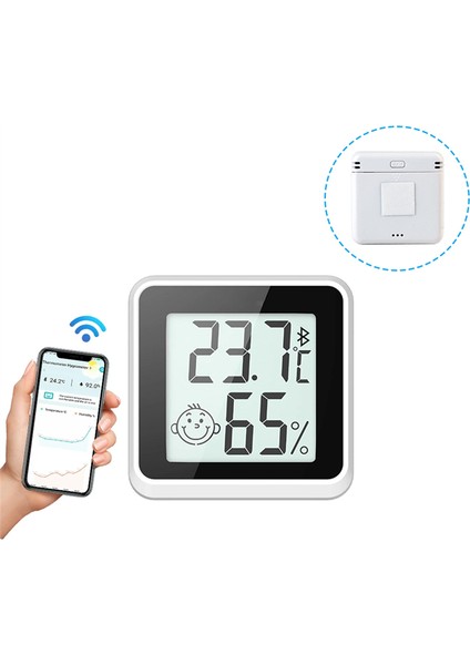 Bluetooth Uyumlu Termometre LCD Dijital Sıcaklık Sensörü Siyah (Yurt Dışından) indirimleri