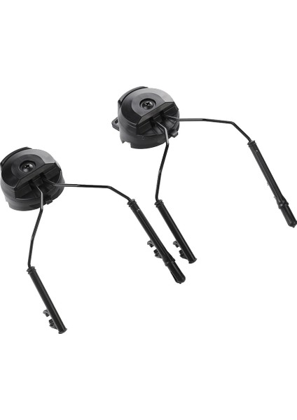 Kask Hızlı Ray Bağlantı Parçaları Kulaklık Ray Adaptörü Kulaklık Tutucu Seti-Siyah (Yurt Dışından)
