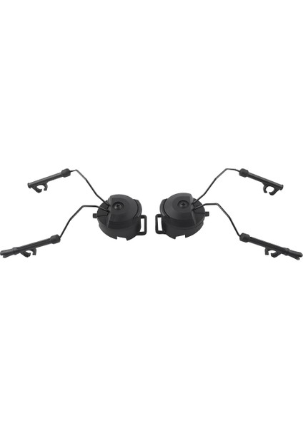 Kask Hızlı Ray Bağlantı Parçaları Kulaklık Ray Adaptörü Kulaklık Tutucu Seti-Siyah (Yurt Dışından) indirimleri