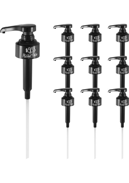 Monin Şurubu Kar Için 10 Paket Kahve Sebili Şurup Pompası Siyah, 10ML (Yurt Dışından)