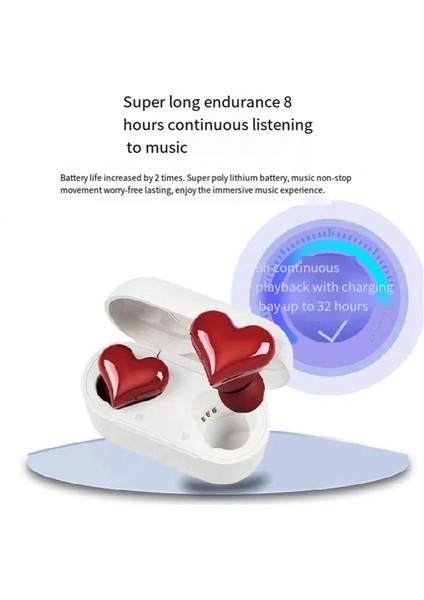 Love Bluetooth Kulaklık Su Geçirmez Kolay Eşleştirme Kalpli Kulaklık, Pembe (Yurt Dışından) fiyatları