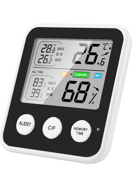 Elektronik Dijital Sıcaklık Nem Ölçer Termometre Siyah (Yurt Dışından) fırsatları