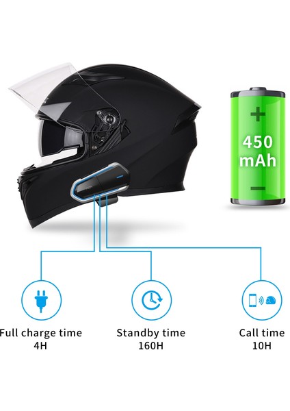 B35C Motosiklet Kaskı Kulaklık Bt 5.0 Kablosuz Eller Serbest Çağrı Sürme (Yurt Dışından) fırsatları