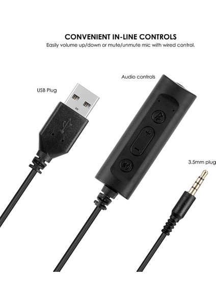 Skype Için Cep Telefonu Için Mikrofon 3.5mm/usb Tak Kulaklık, Siyah (Yurt Dışından) indirimleri
