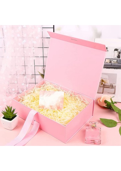 Kapaklı Hediye Kutusu,doğum Günü Hediye Paketleme Için Ilmek Hediye Kutusu (Pembe) (Yurt Dışından)