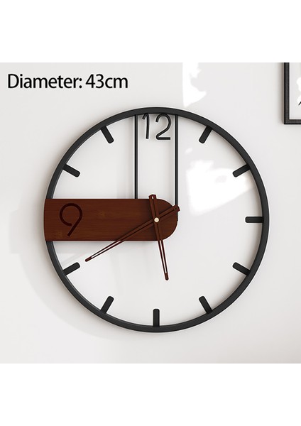 Iskandinav Duvar Saati Asılı Içi Boş Metal Oturma Odası Duvar Dekoru B (Yurt Dışından)