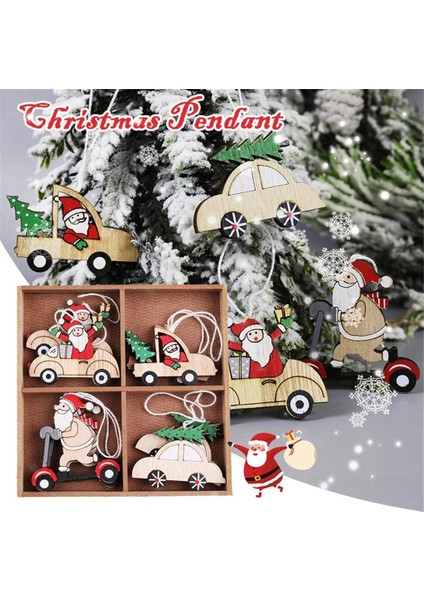 Adet Karikatür Ahşap Noel Baba Geyik Noel Ağacı Süsleri (Yurt Dışından) fiyatları
