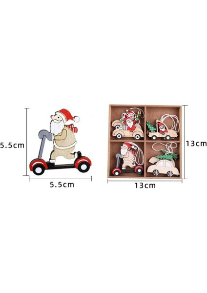 Adet Karikatür Ahşap Noel Baba Geyik Noel Ağacı Süsleri (Yurt Dışından) fırsatları