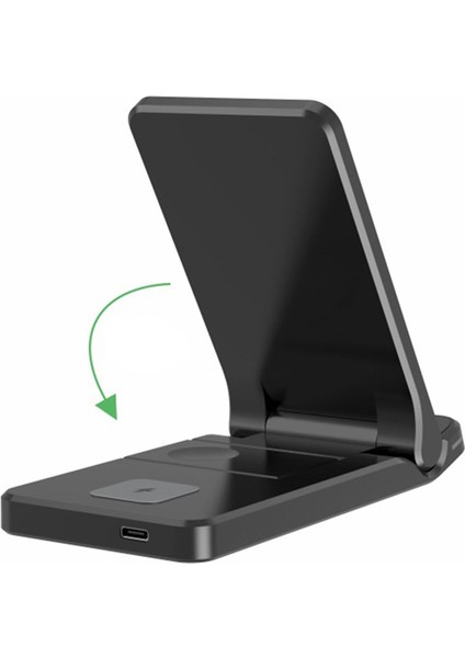 Z6F 15W Telefon ve Kulaklık Katlanır Tutucu Şarj Cihazı Için Şarj Pedi (Yurt Dışından) indirimleri