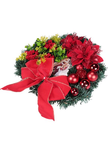 Işıklı Noel Çelengi Asılı Süsler Ön Kapı Süslemeleri (Yurt Dışından)
