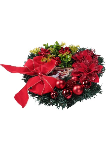 Işıklı Noel Çelengi Asılı Süsler Ön Kapı Süslemeleri (Yurt Dışından)