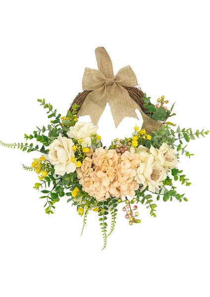 Ön Kapı Düğün Dekorasyonu Için Yapay Ortanca Çelenk (Yurt Dışından)