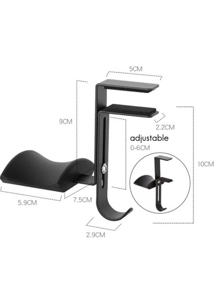 Kulaklık Tutucu Metal Yaratıcı Kulaklık Evrensel Standı Masaüstü Klip (Yurt Dışından) modelleri