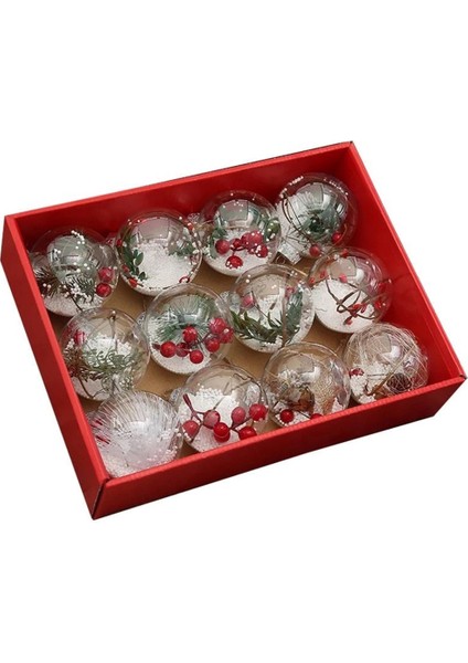 Noel Topu Dekoru Şeffaf Küre Asılı Top Ağacı Dekorasyonu (Yurt Dışından)