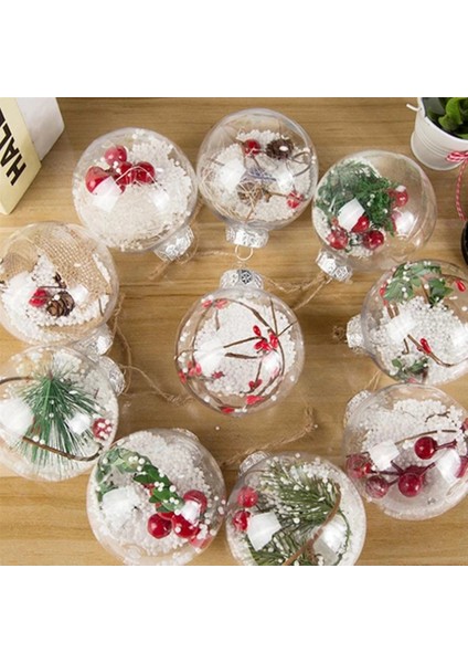 Noel Topu Dekoru Şeffaf Küre Asılı Top Ağacı Dekorasyonu (Yurt Dışından) fiyatları