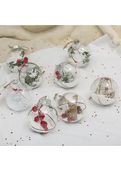 Noel Topu Dekoru Şeffaf Küre Asılı Top Ağacı Dekorasyonu (Yurt Dışından) modelleri
