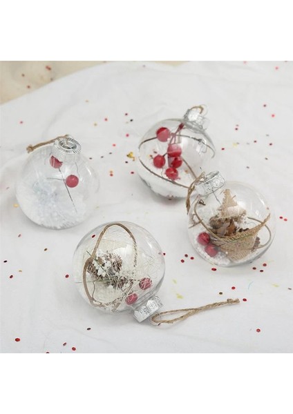 Noel Topu Dekoru Şeffaf Küre Asılı Top Ağacı Dekorasyonu (Yurt Dışından) fırsatları